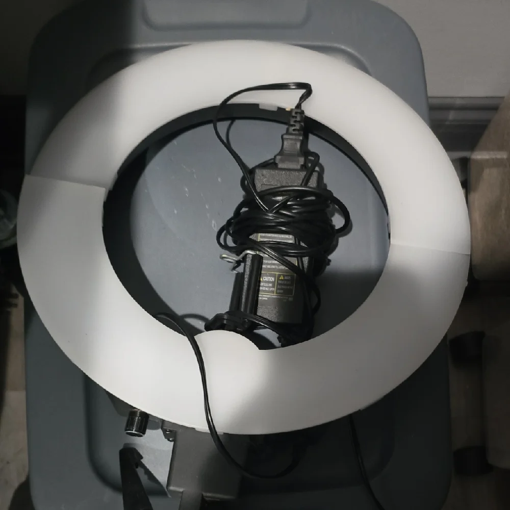 LED Ring Light with Adjustable Mount - White